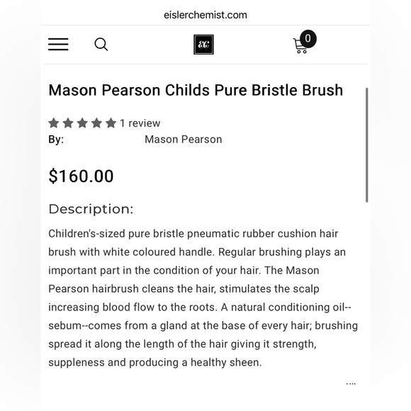 Pearson Childs Pure Bristle Brush White & Black - Picture 3 of 8